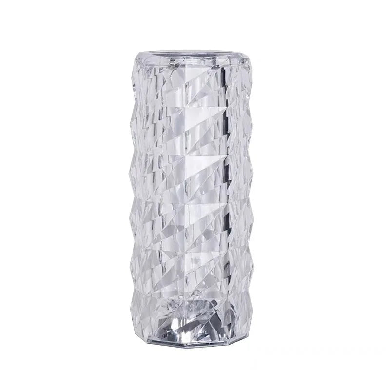 Rotatable Crystal Diamond Table Lamp Rechargeable Acrylic Bedroom Bedside Ambiance Lamp Rose Decorative Lamp Touch Creative Night Lights