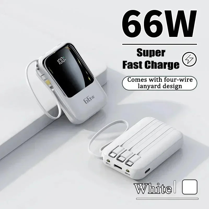 New Mini Power Bank 66W 20000mAh Super Fast Charging External Battery Charger for IPhone Huawei PD 20W Fast Charging Power Bank