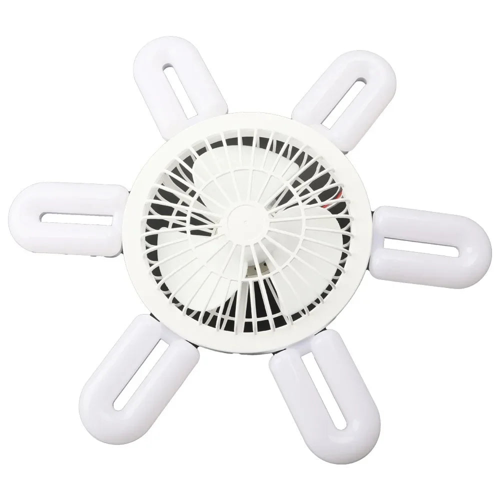 Ceiling Fan Light E27 Foldable 360 Degree Adjustable Led Fan Bulb Light, Fan Blade Led Ceiling Light with Fan Led Bulb Light