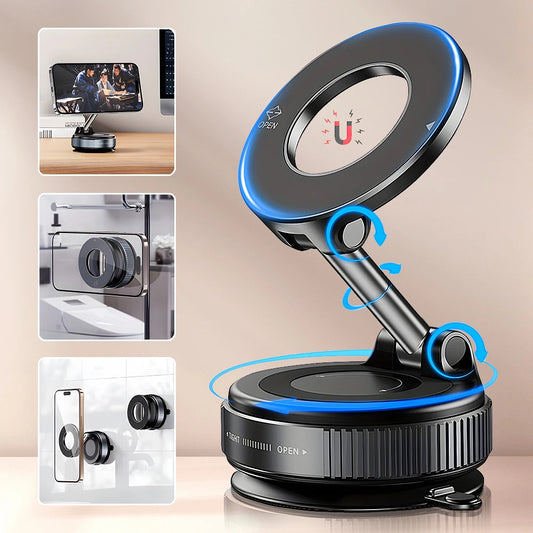 Magnetic Phone Holder Can Rotate 360 Degrees At Multiple Angles Adjustable And Foldable Design Super Strong Magnetic Force